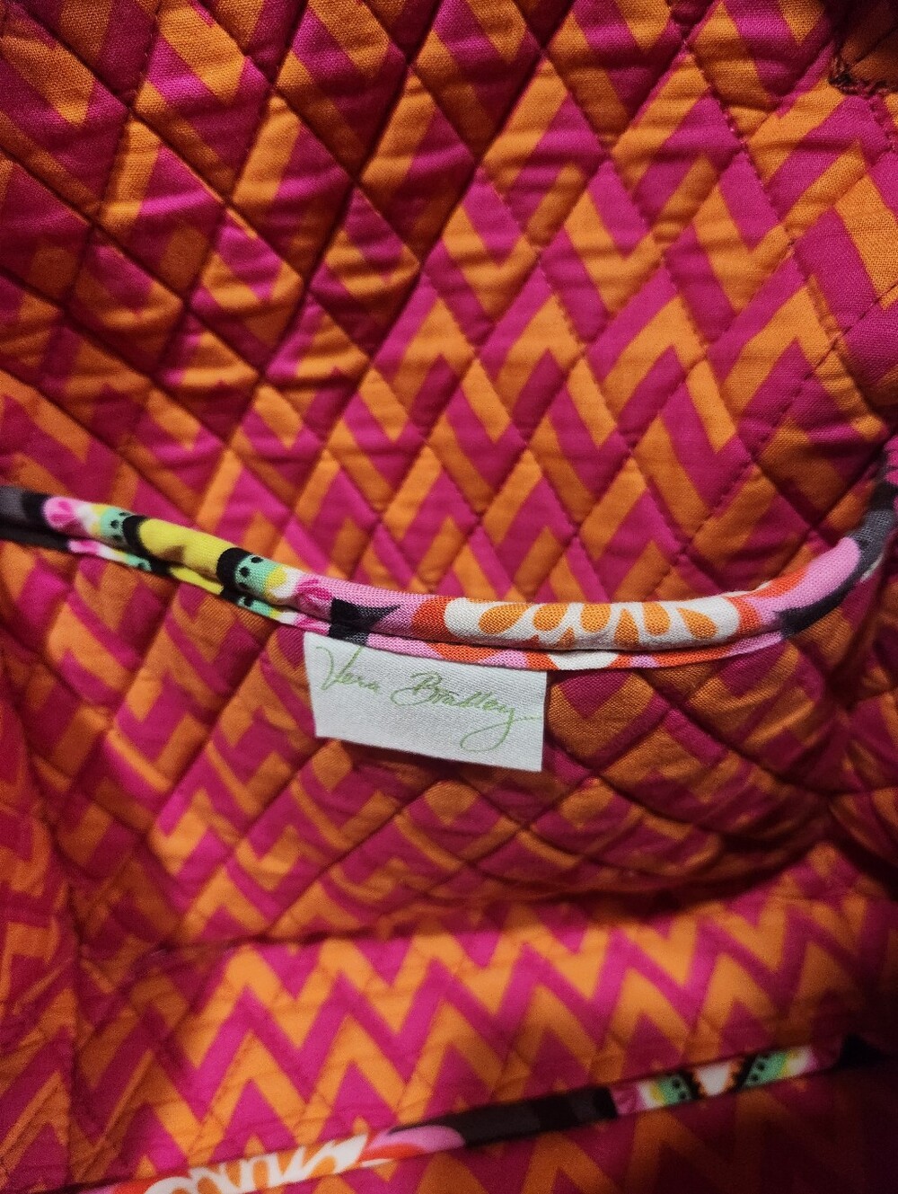 EUC Vera Bradley Ziggy Zinnia Pattern Large Weekender Travel Duffel Bag - Picture 6 of 12